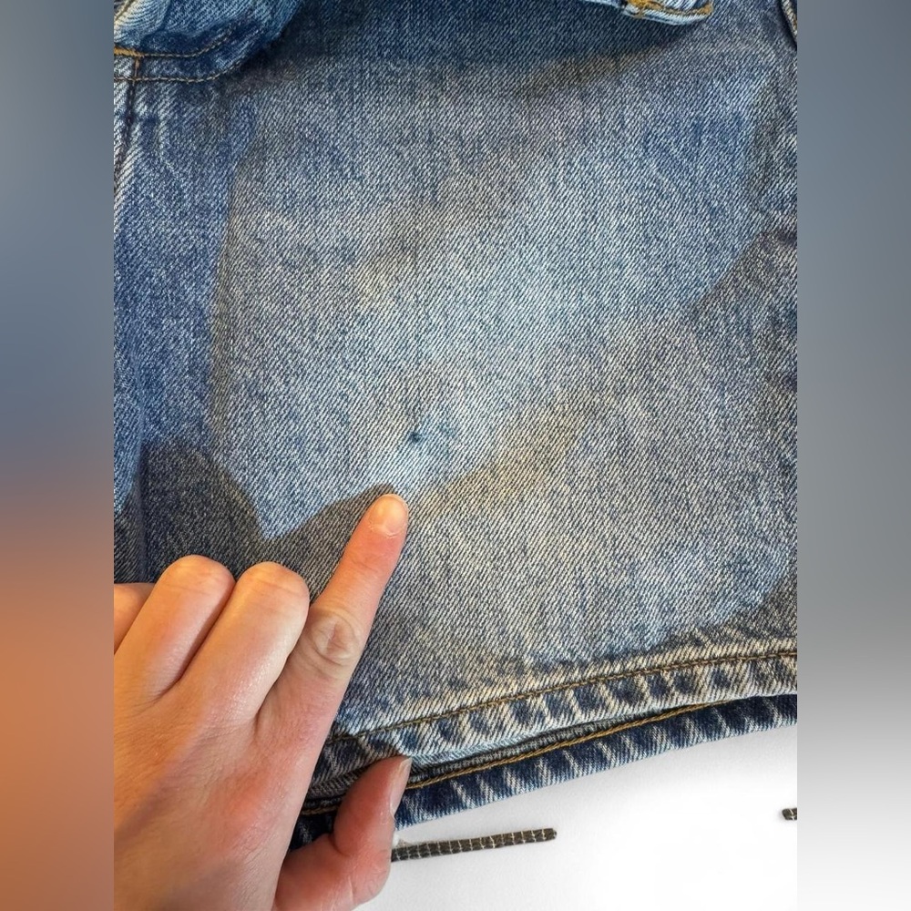 Denim Forum The Joni Mid Length Short High Rise Denim Shorts 25 - Picture 8 of 16
